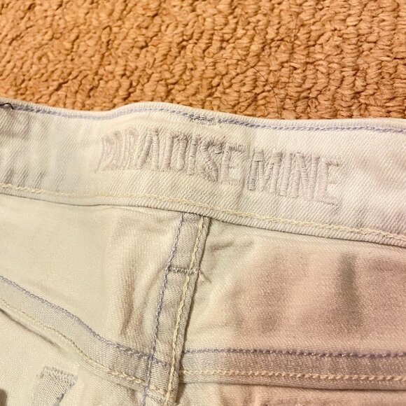 Aritzia Paradise Mine Bleached Denim Low-Rise Cutoff Shorts - US 28 - Picture 8 of 15